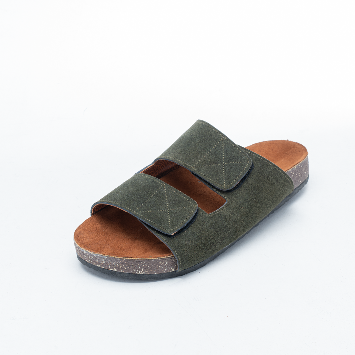 Men's Suede Cork-Sole Slippers