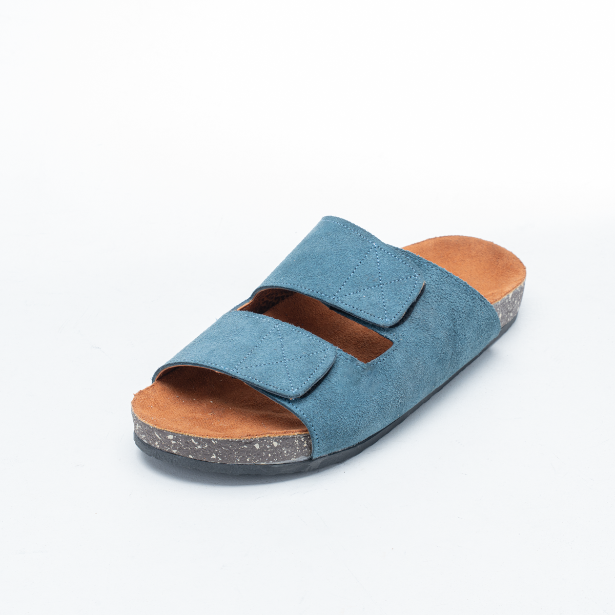 Men's Suede Cork-Sole Slippers