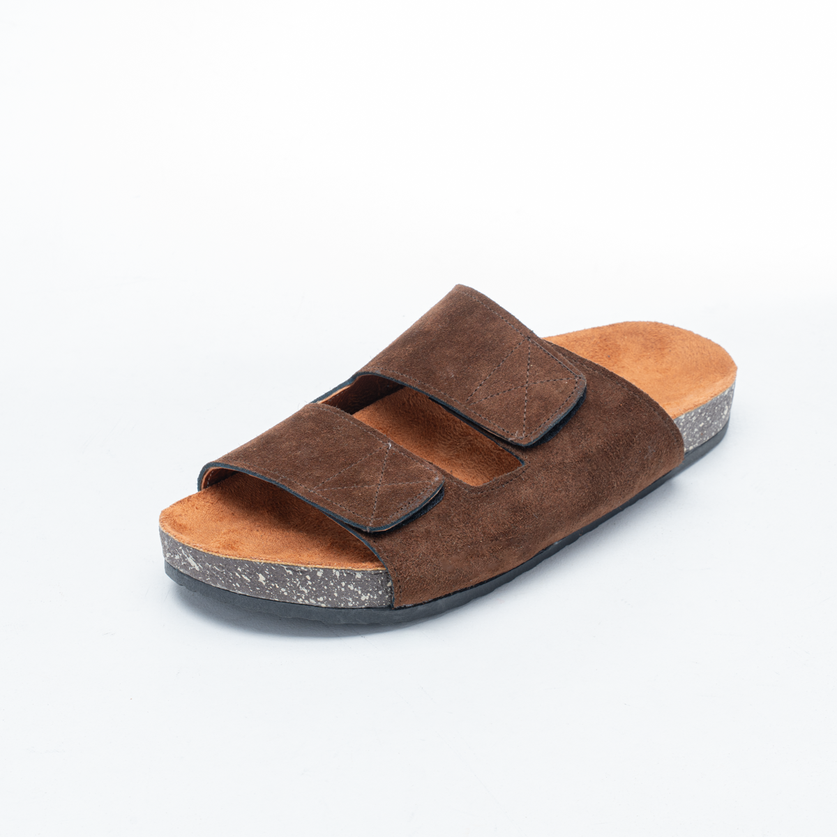 Men's Suede Cork-Sole Slippers