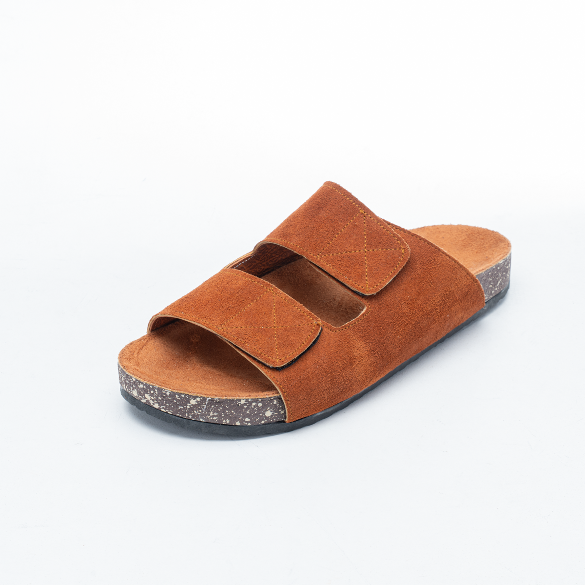 Men's Suede Cork-Sole Slippers