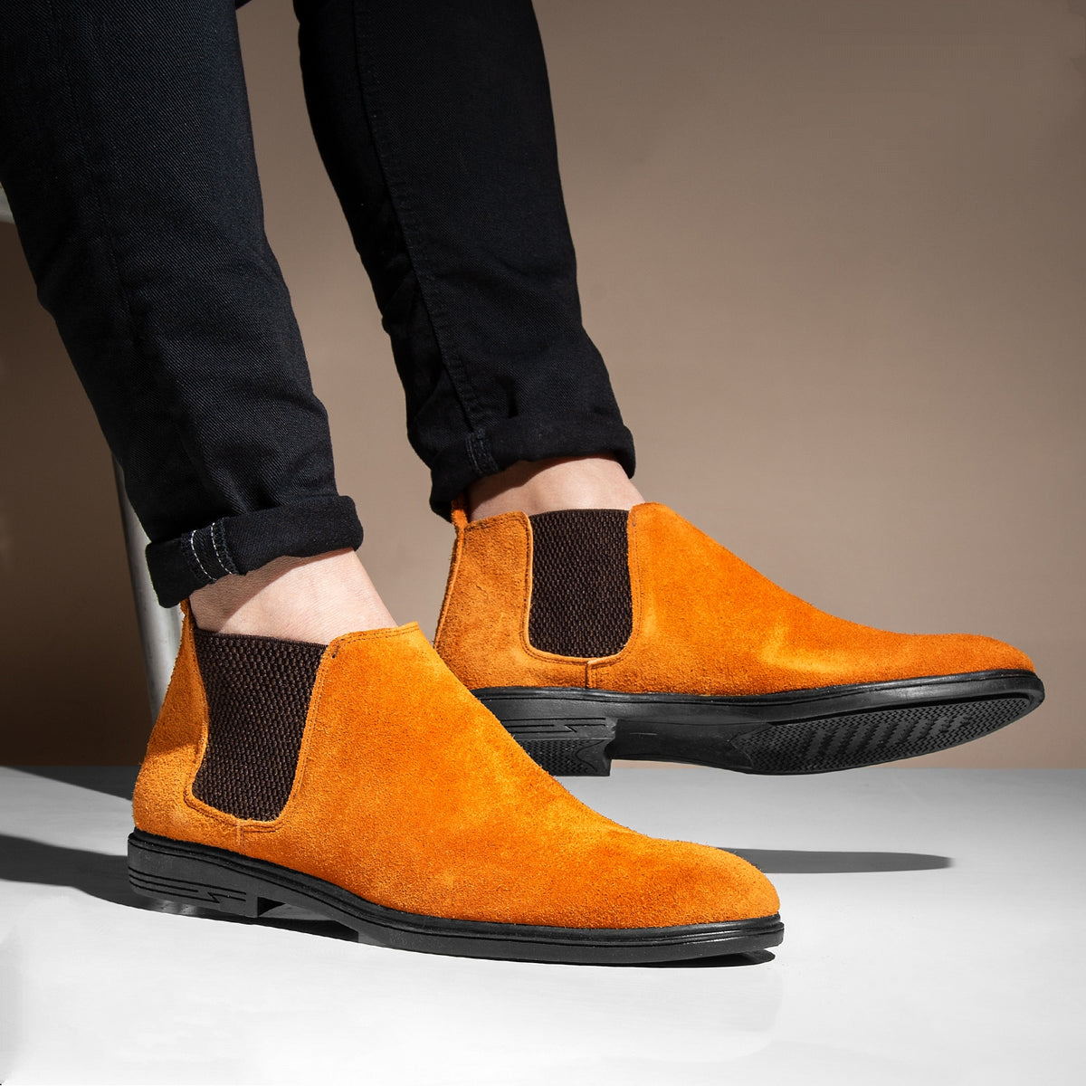 Modern Chelsea Suede Boots