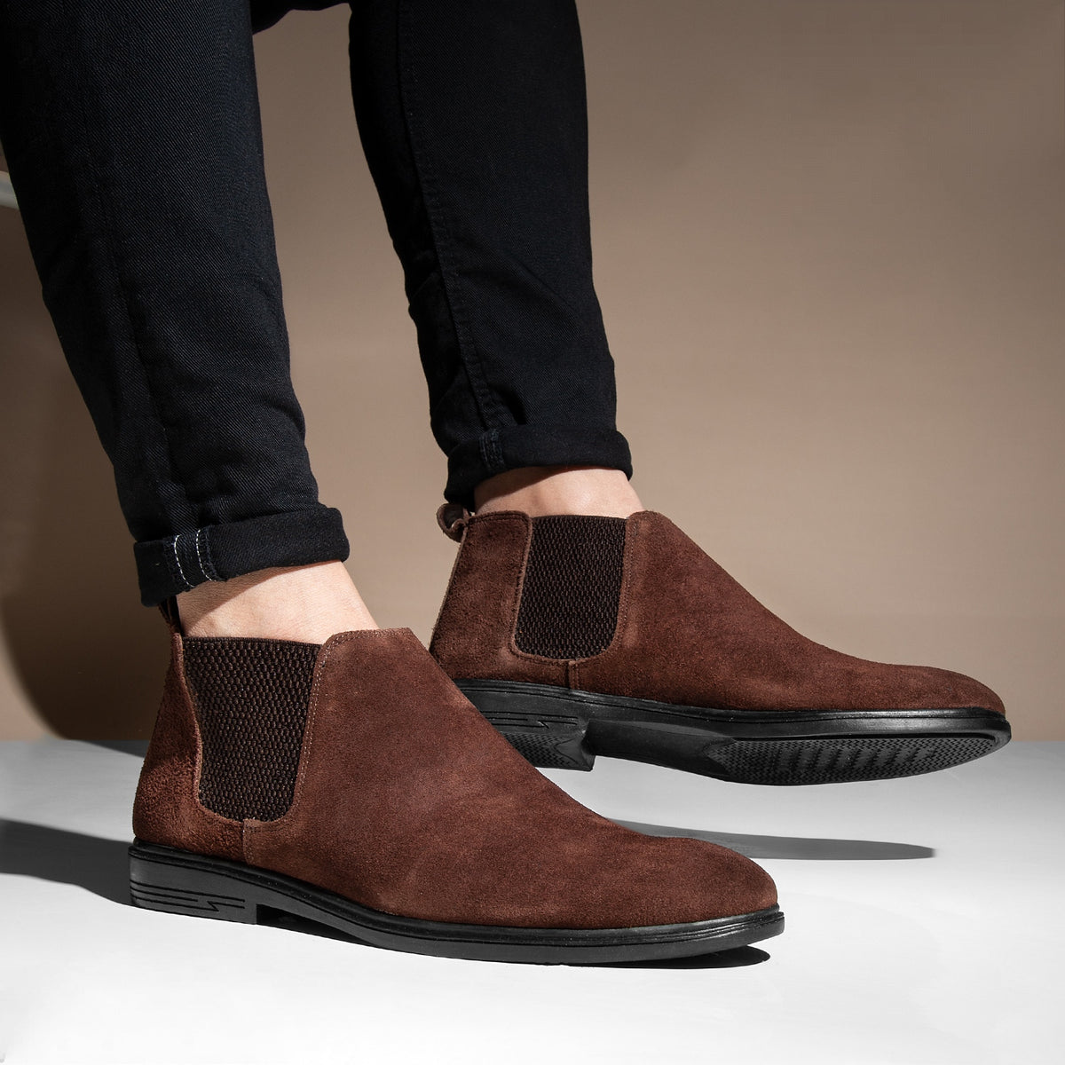 Modern Chelsea Suede Boots