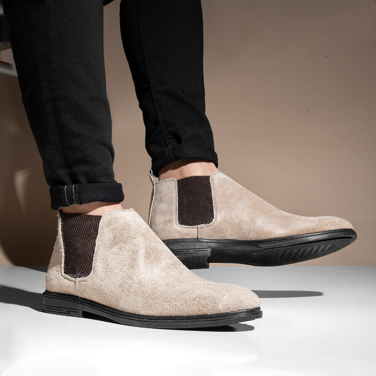 Modern Chelsea Suede Boots