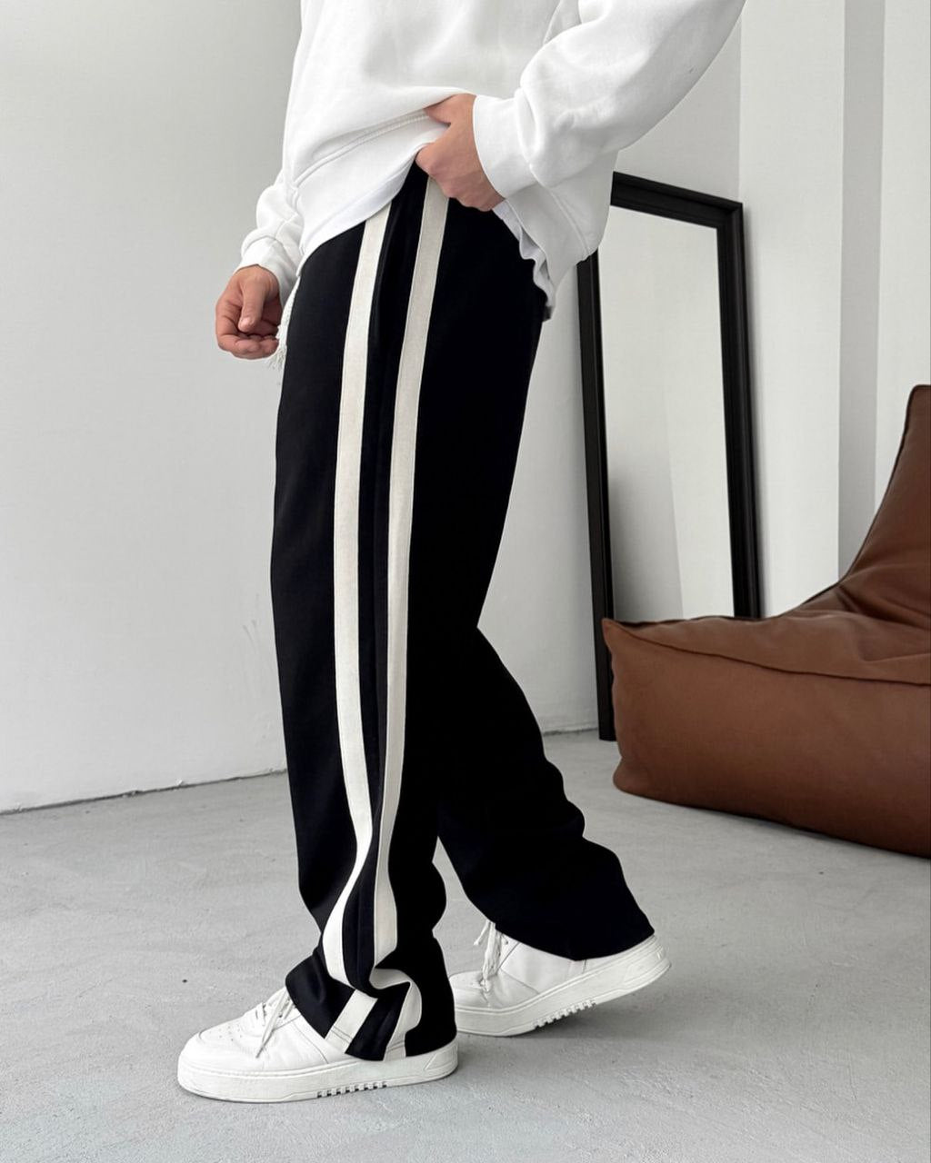 Wide Leg Track Sweatpants