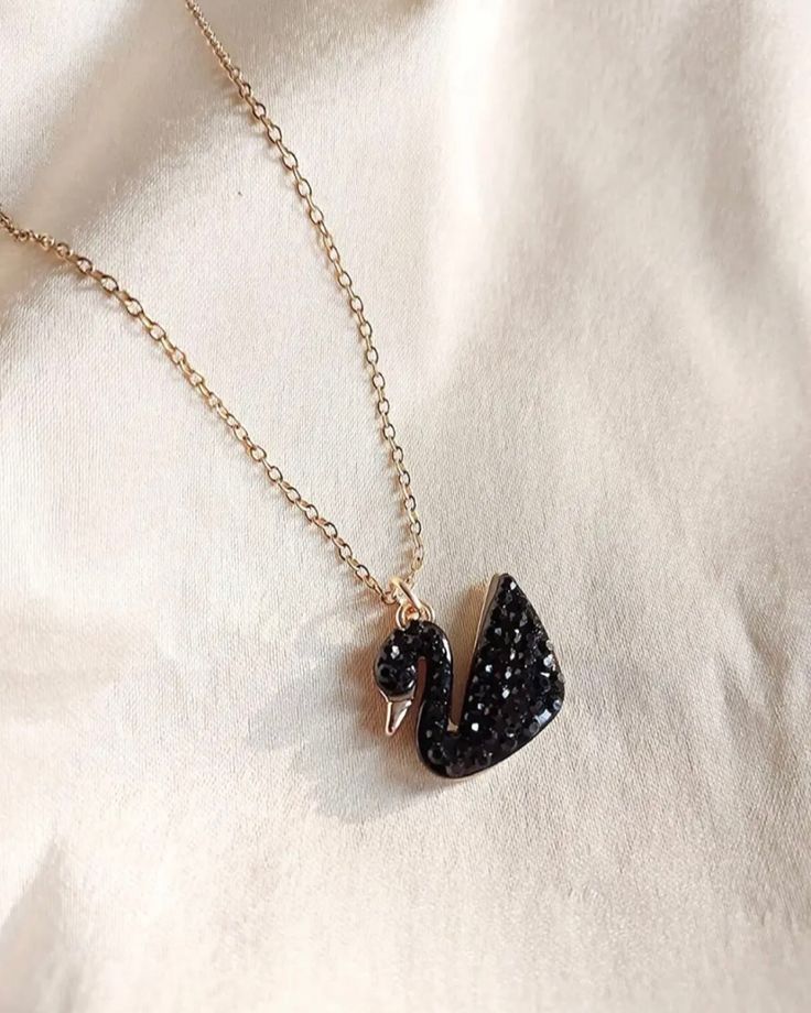 Midnight Swan Necklace