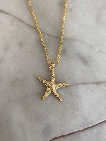 Gold Starfish Necklace