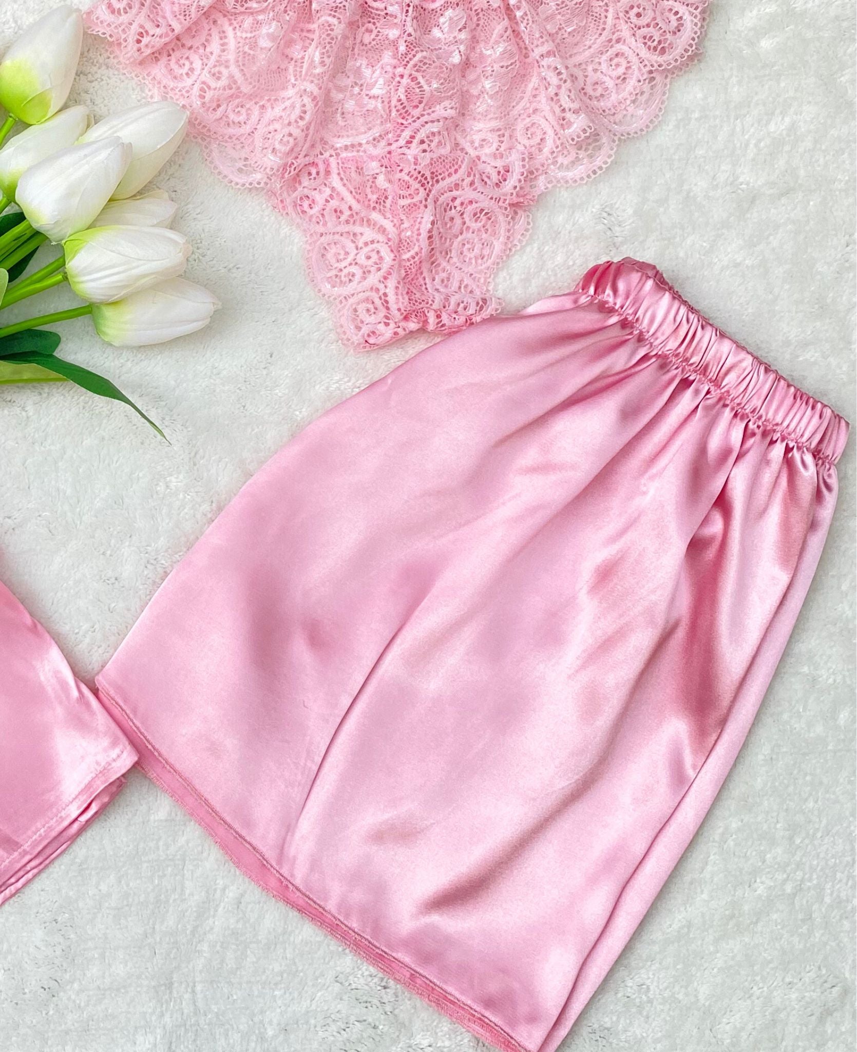 Satin 5-Piece Pajama Set