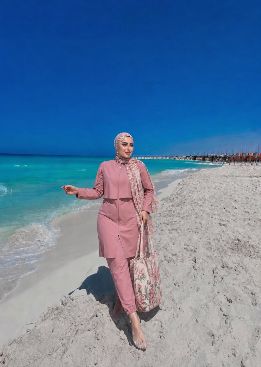 Women's Modest Burkini Set - 4 Pieces