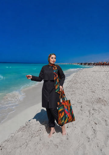 Women's Modest Burkini Set - 4 Pieces