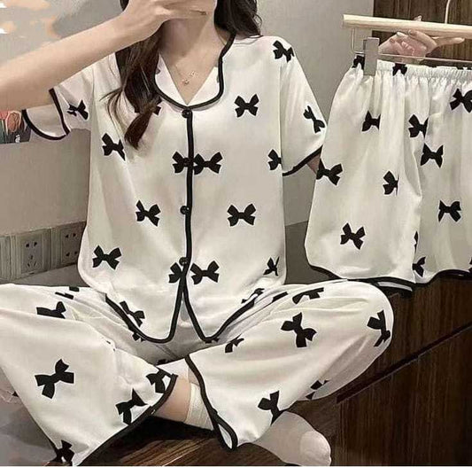 Bow Charm Pajama Set