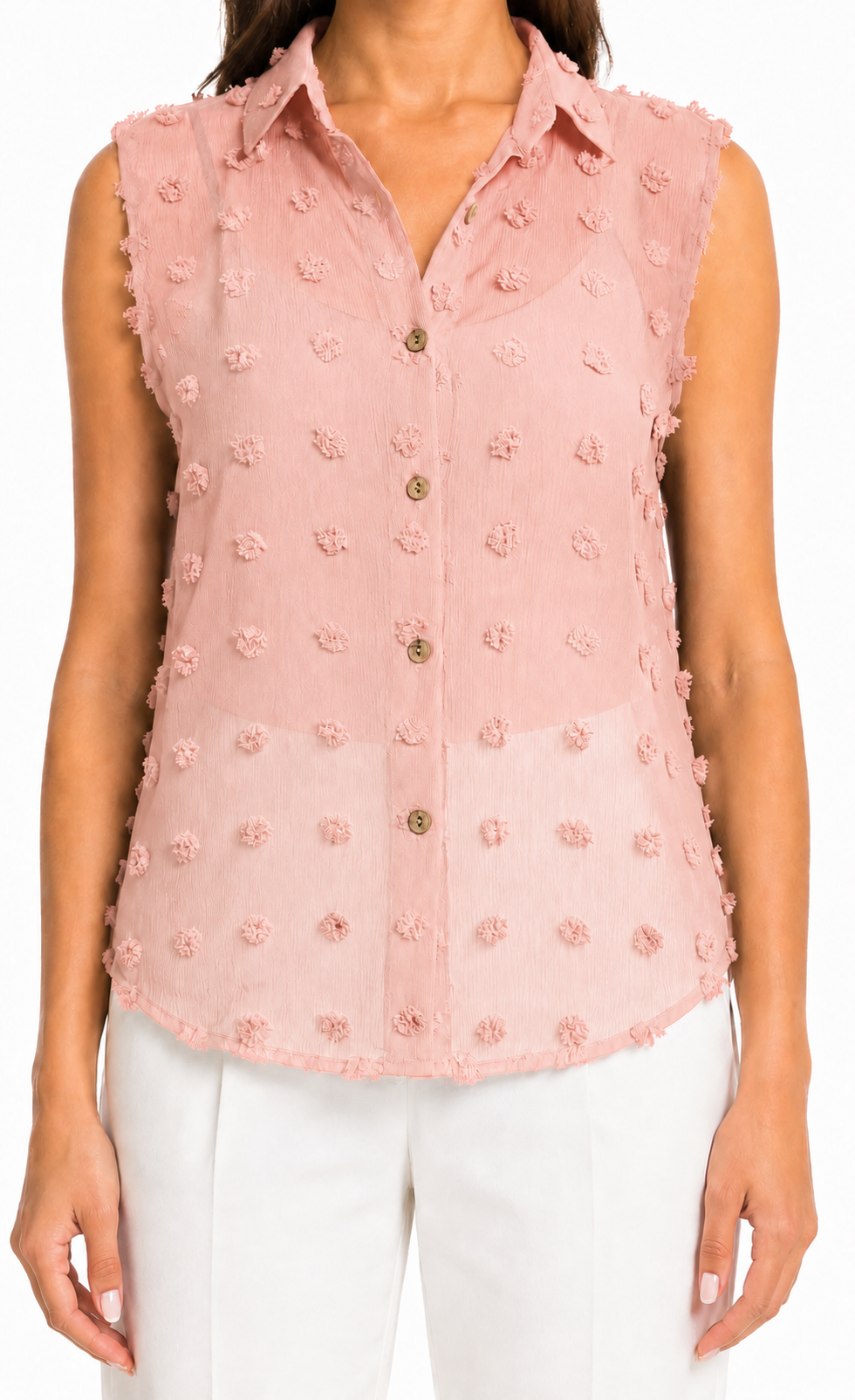 Elegant Solid Chiffon Blouse