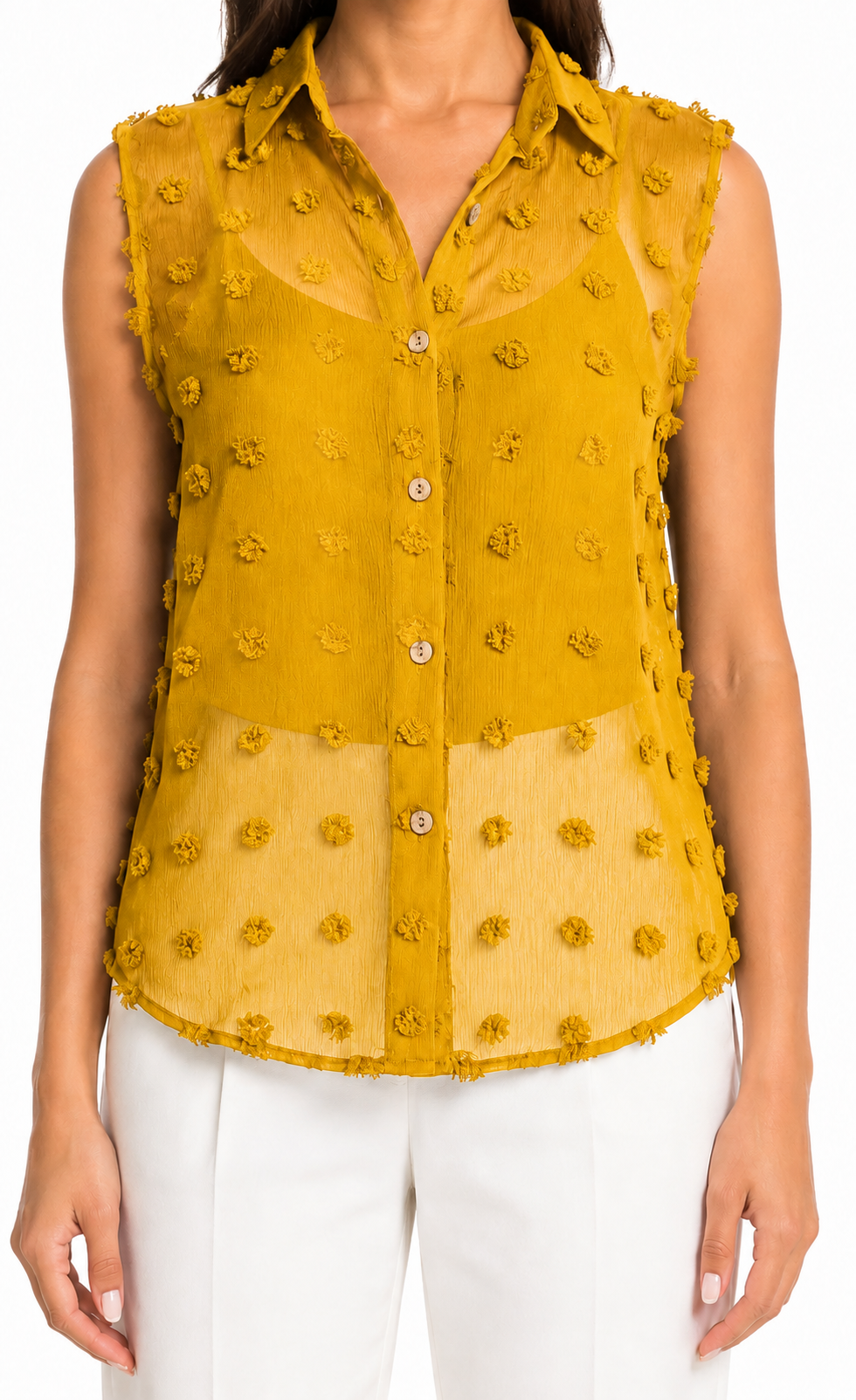 Elegant Solid Chiffon Blouse