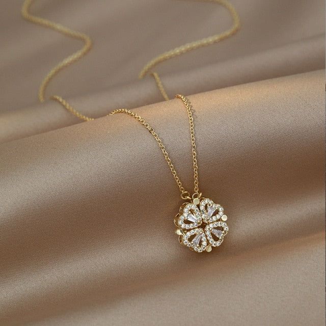 Lucky & Heart Gold Necklace