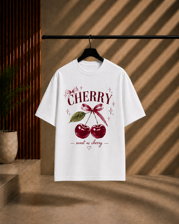 Unisex Cherry Oversized T-Shirt